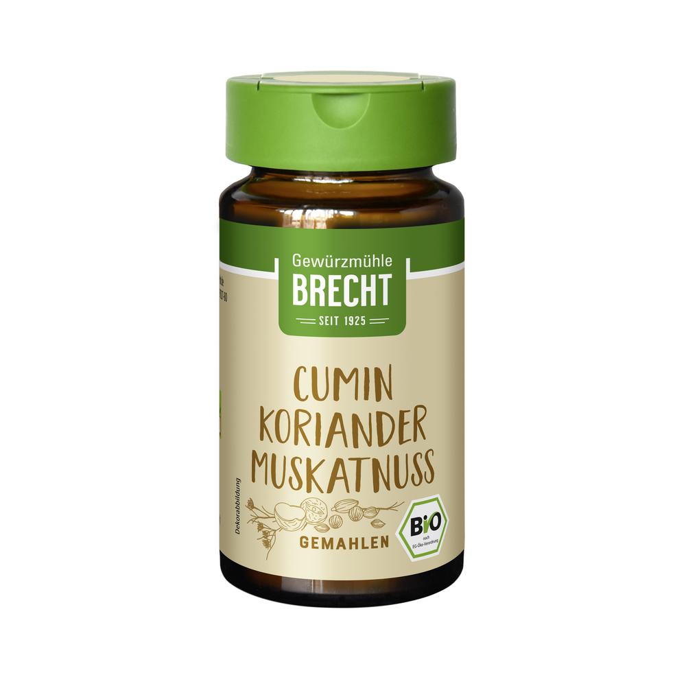 Cumin, Koriander, Muskatnuss gemahlen Glas 35 g