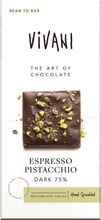 Espresso Pistacchio Dark 75% Schokolade 80 g