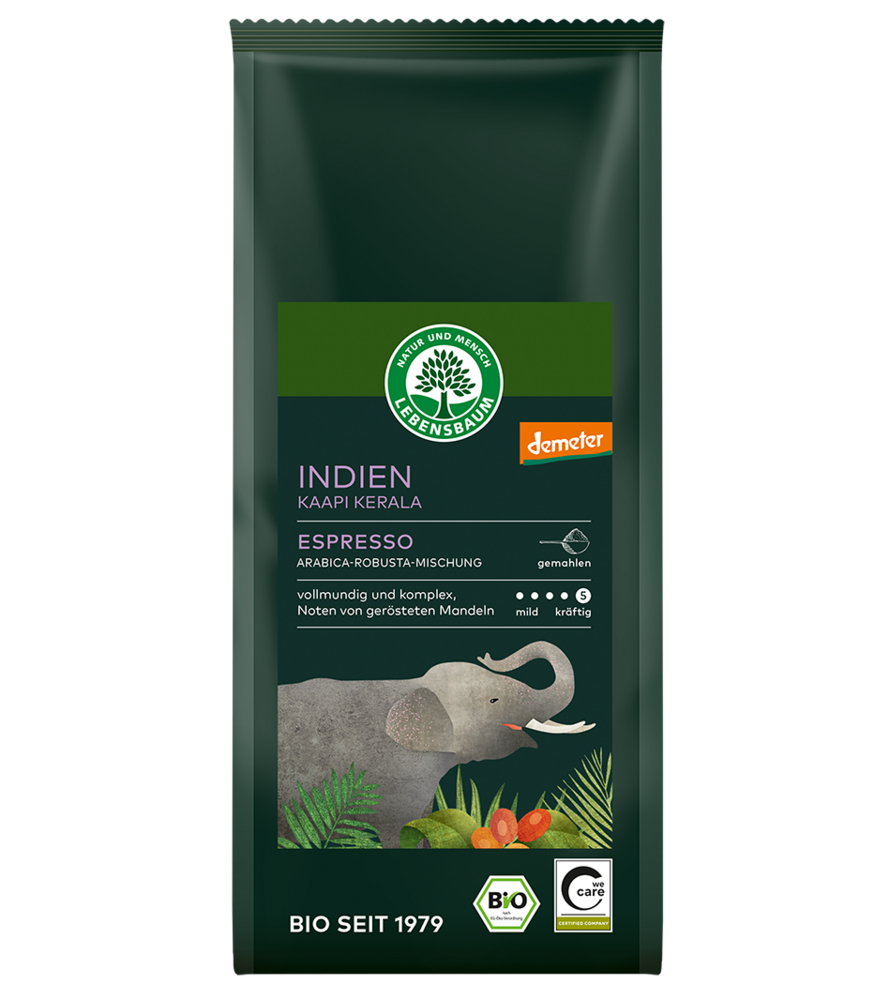 Indien Espresso Kaapi Kerala gemahlen demeter 250 g