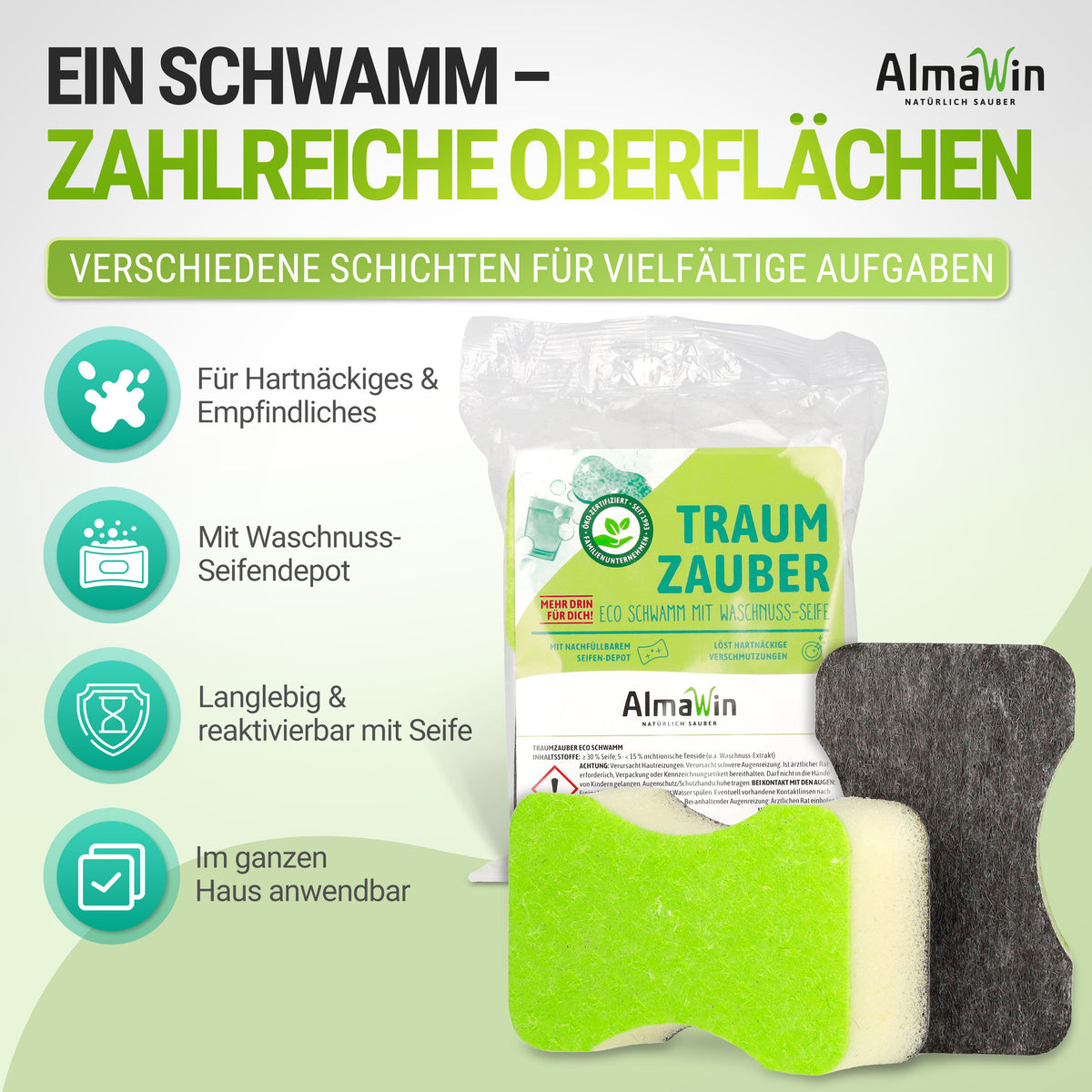 SauberZauber Eco-Schwamm 2 Stk