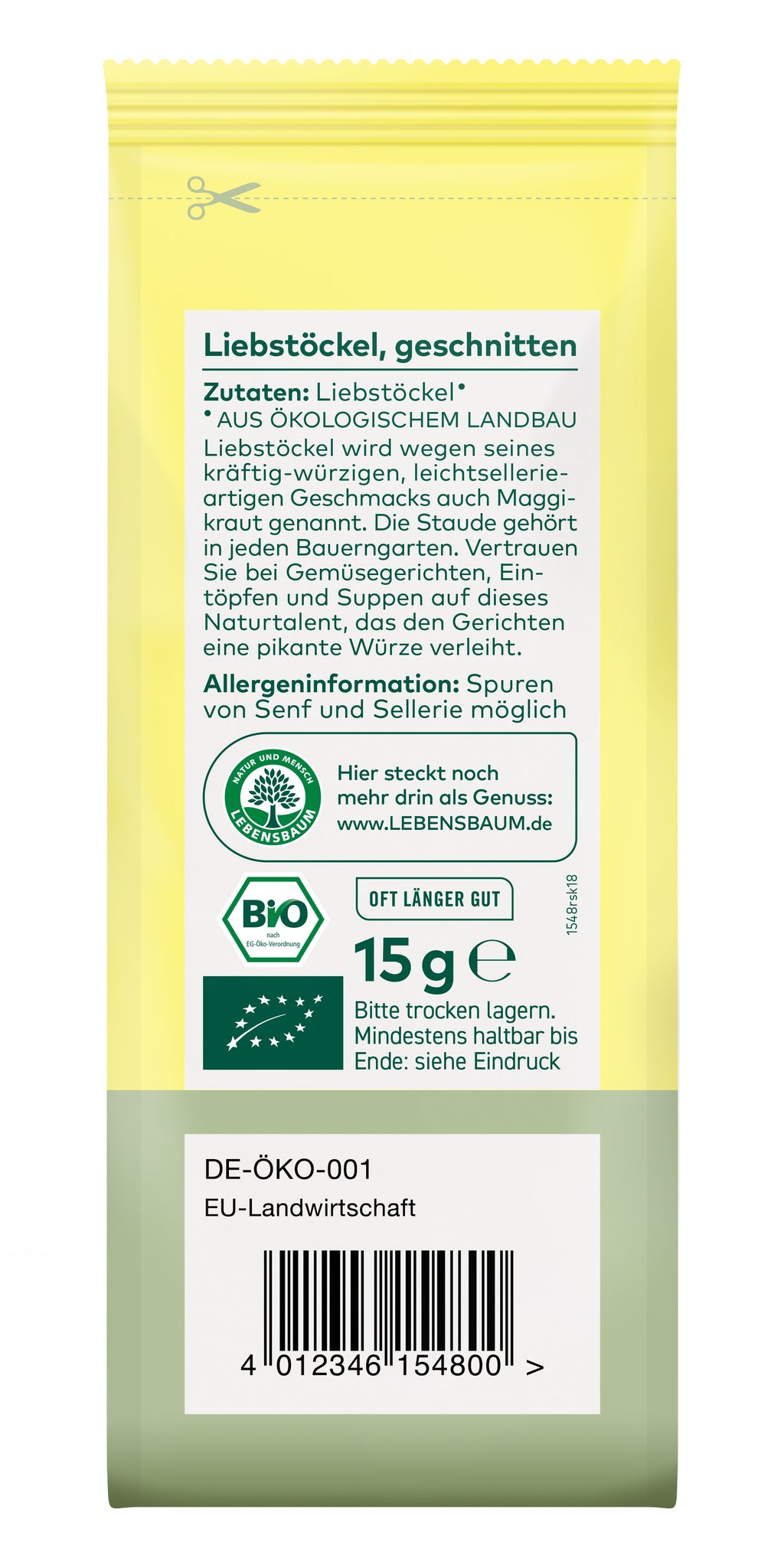 Liebstock  geschnitten  demeter 15 g