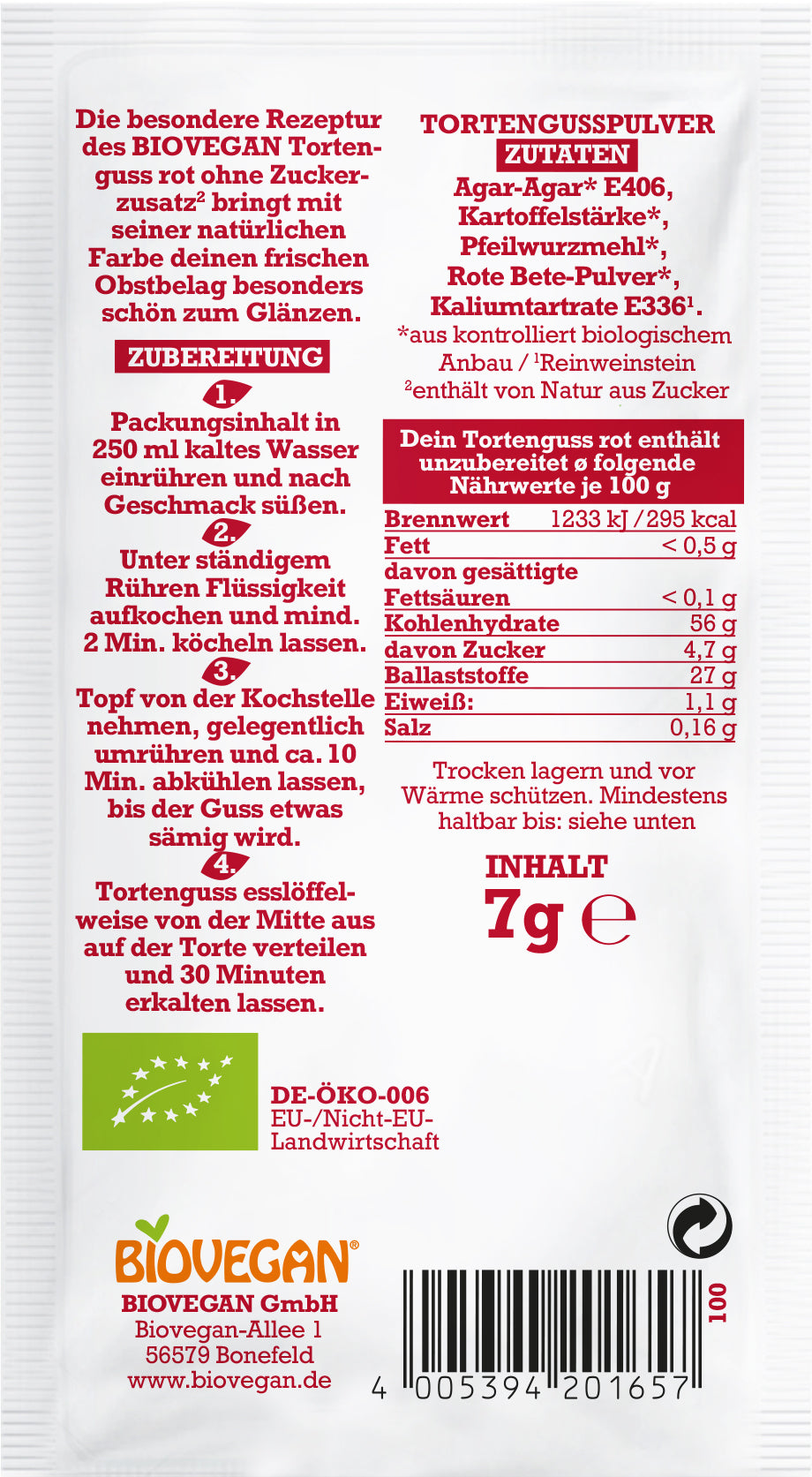 Mein Tortenguss rot 2x7 g