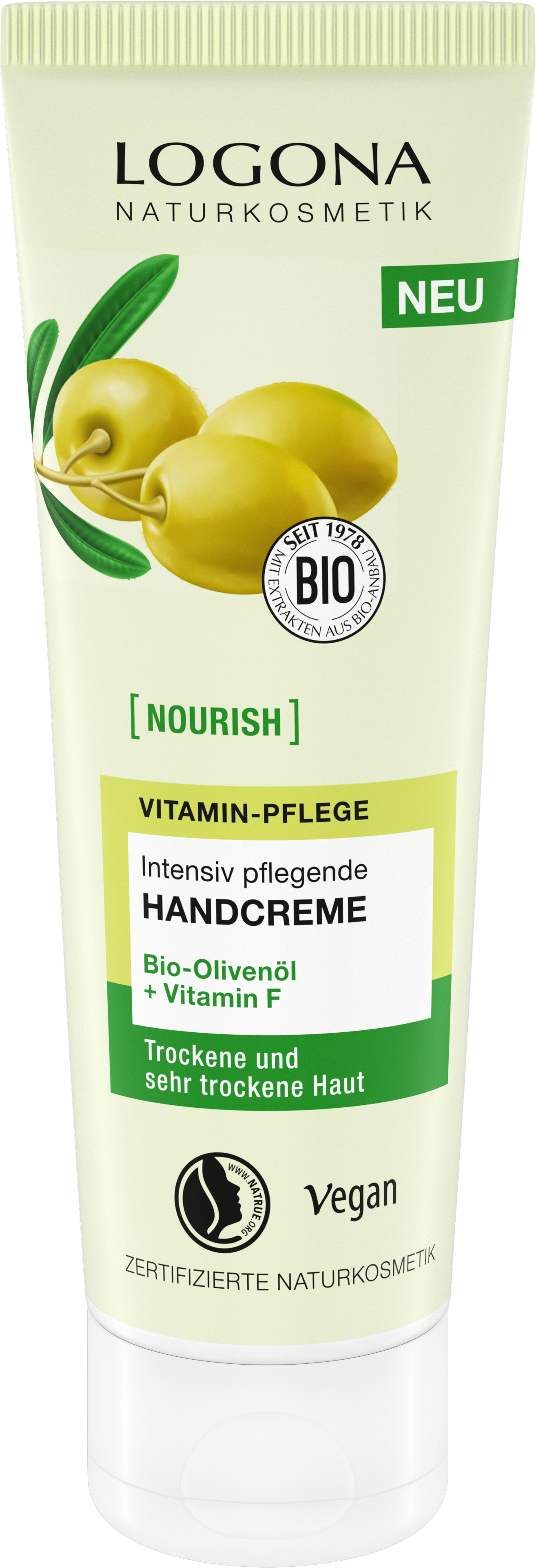 Handcreme intensiv mit Bio-Olivenöl & Vitamin F un 75 ml