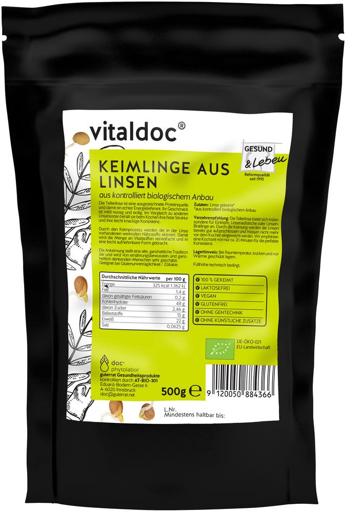 Linsen ganz gekeimt 500 g
