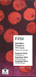 Edel Bitter Cranberry Schokolade 70% Cacao Santo D 80 g