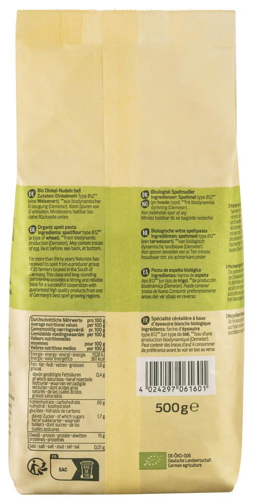 Spirelli Dinkel-hell demeter 500 g