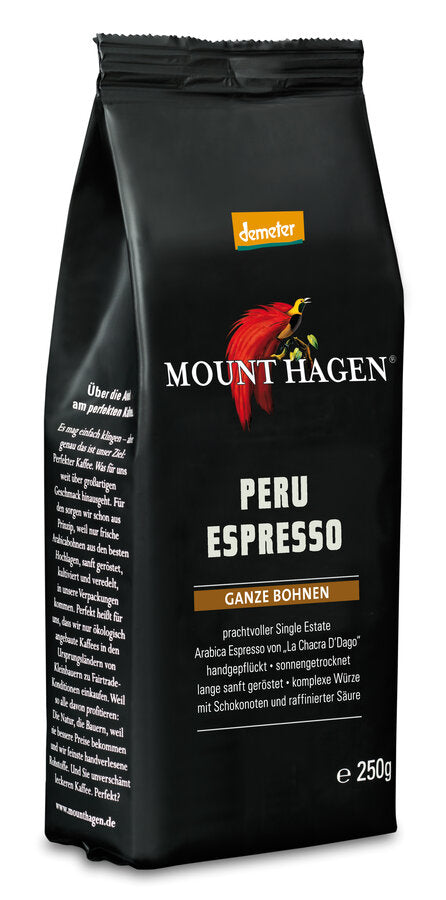 Espresso ganze Bohnen Peru demeter 250 g