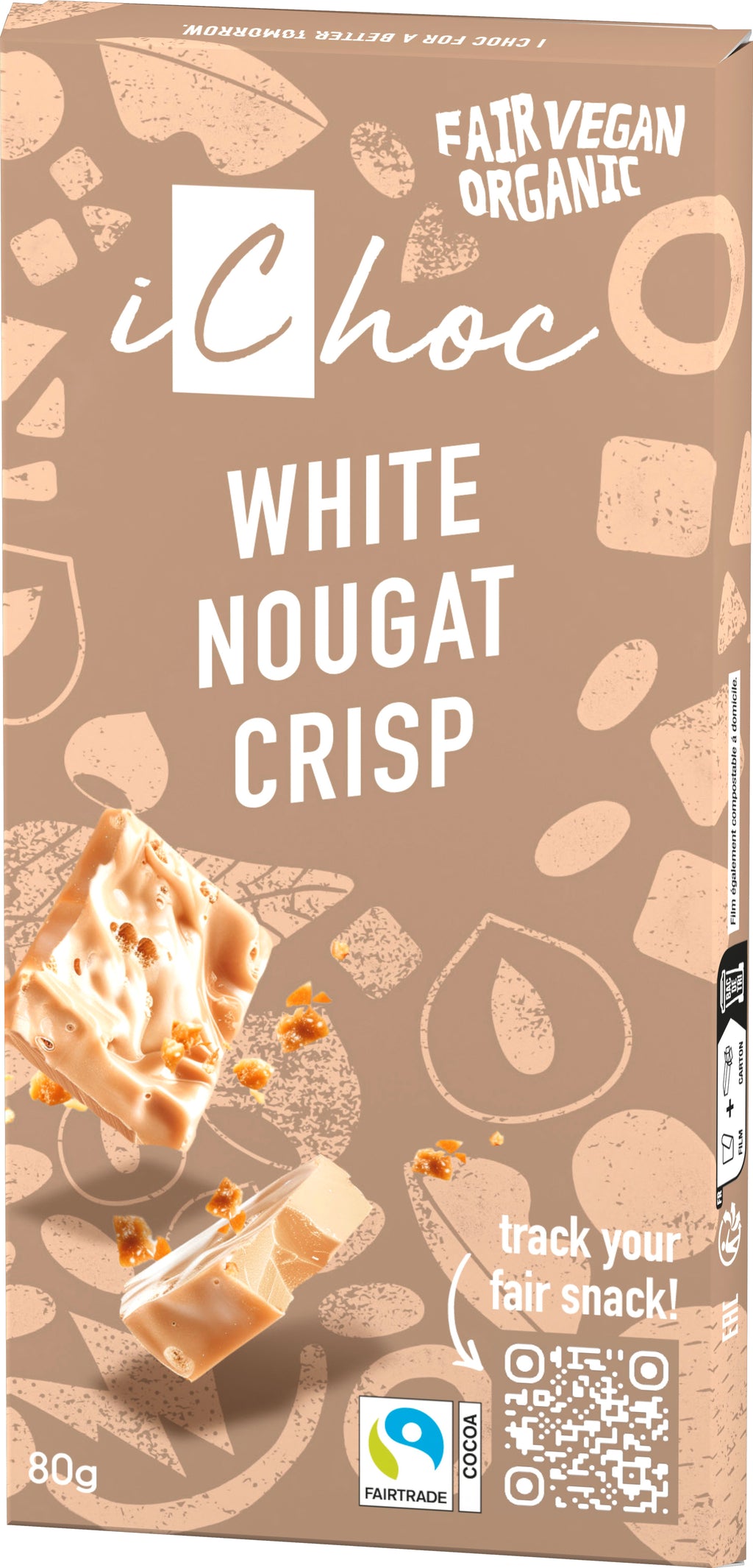 iChoc White Nougat Crisp 80 g