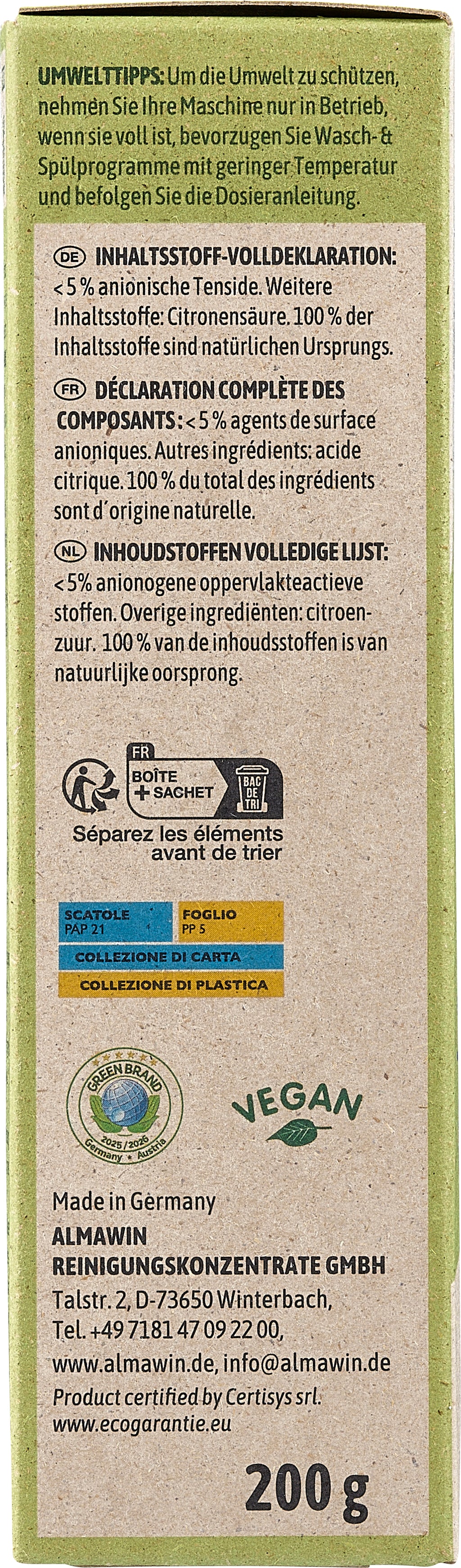 Spülmaschinen Reiniger 200 g