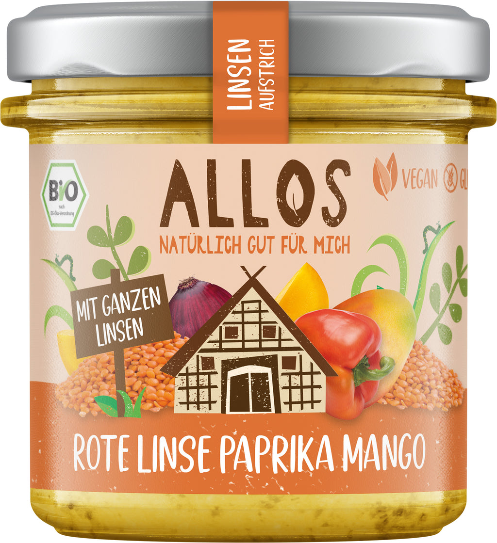 Linsen-Aufstrich Rote Linse Paprika Mango 140 g