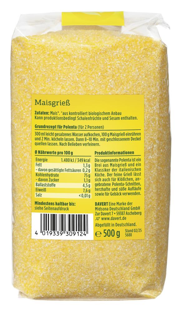 Maisgrieß Polenta 500 g