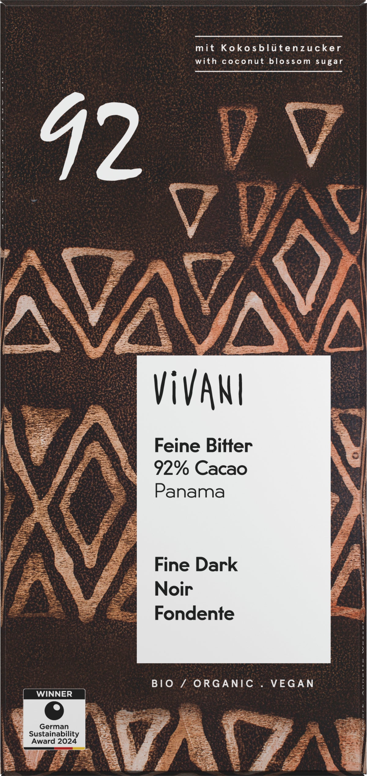 Feine Bitter 92% Cacao Panama 80 g