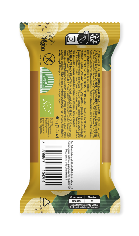 Lifebar Oat Snack Banana Dream 40 g