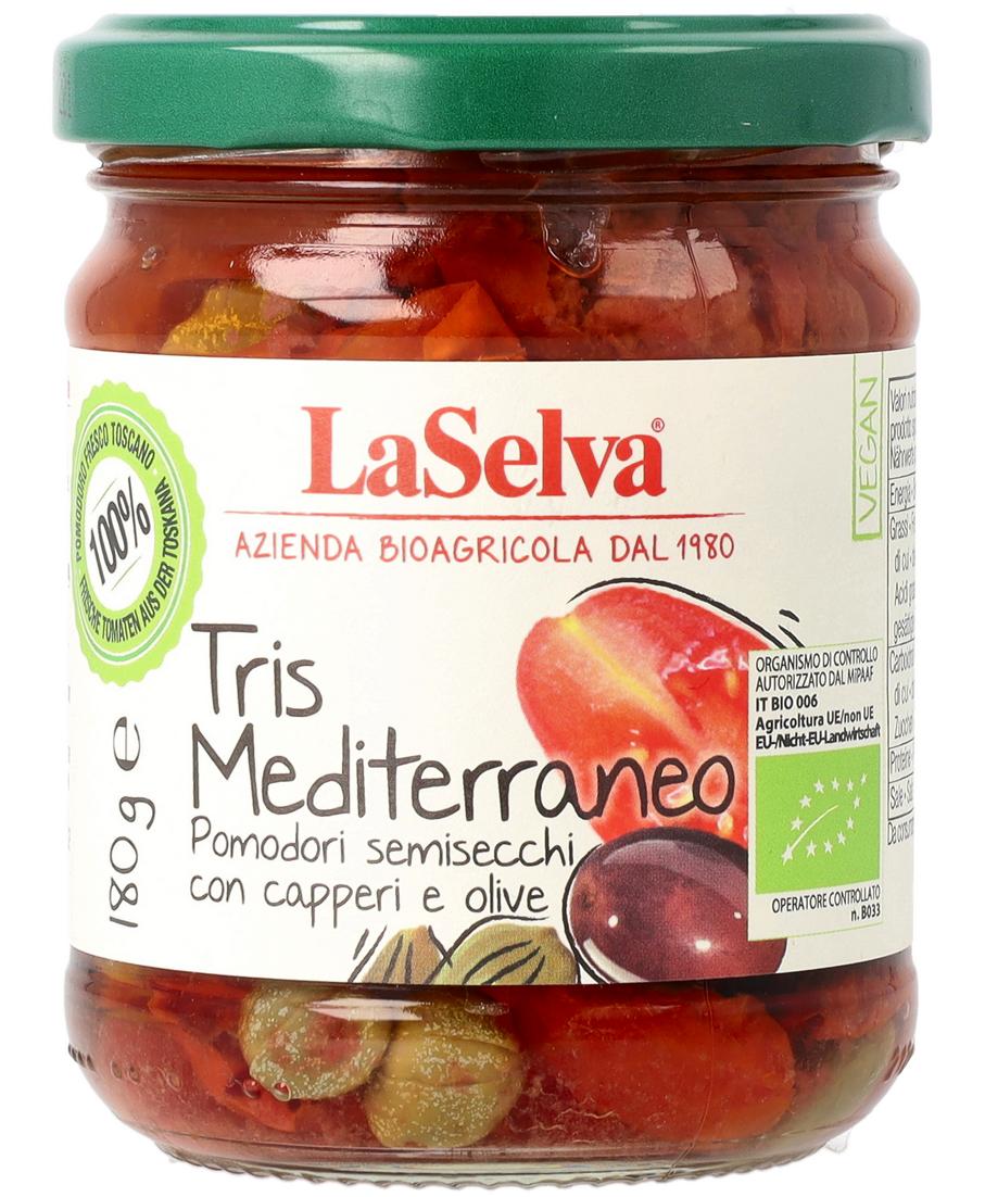 Tris mediterraneo - halbgetr. Tomaten mit Kapern & 180 g