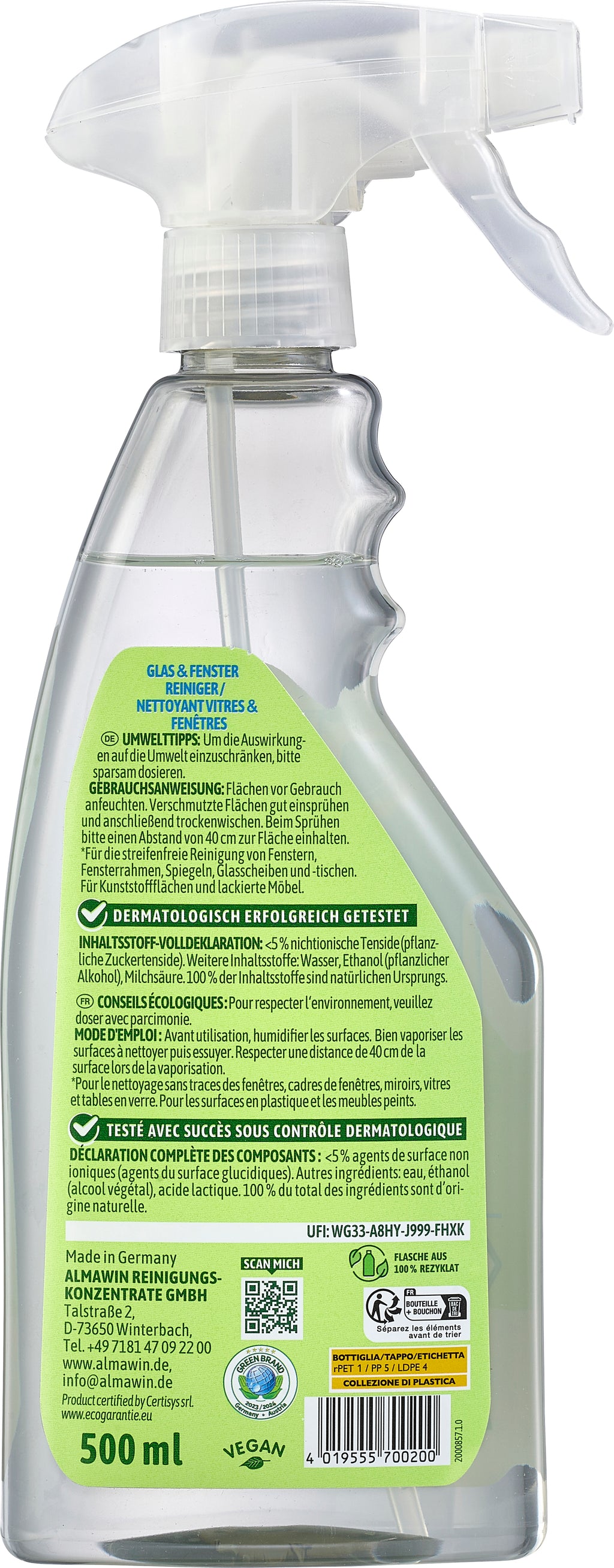 Glas&Fenster Reiniger 500 ml