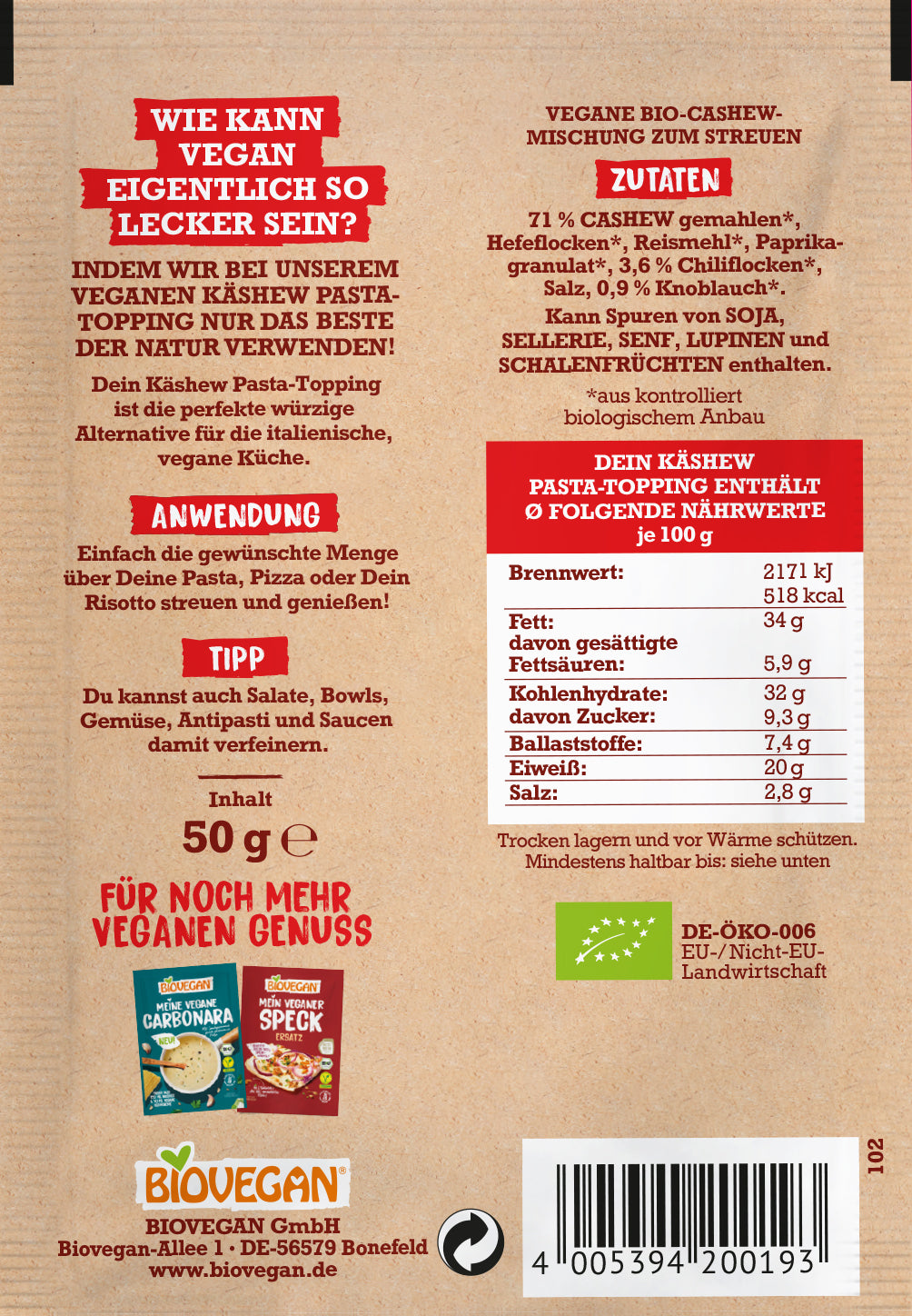 Mein Pasta Topping Chili-Knoblauch 50 g