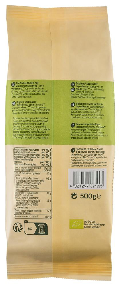 Spätzle Dinkel hell demeter 500 g