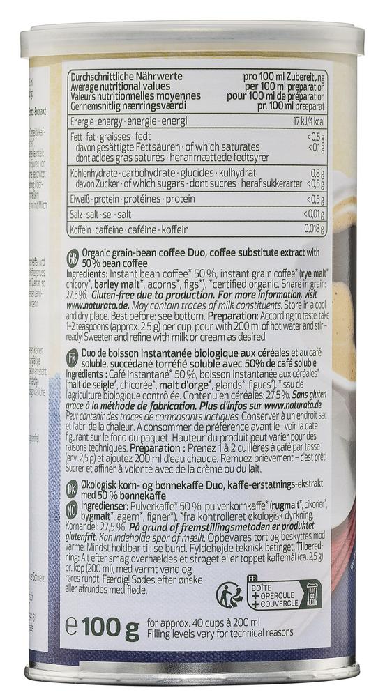 DUO Getreide-Bohnenkaffee instant 100 g