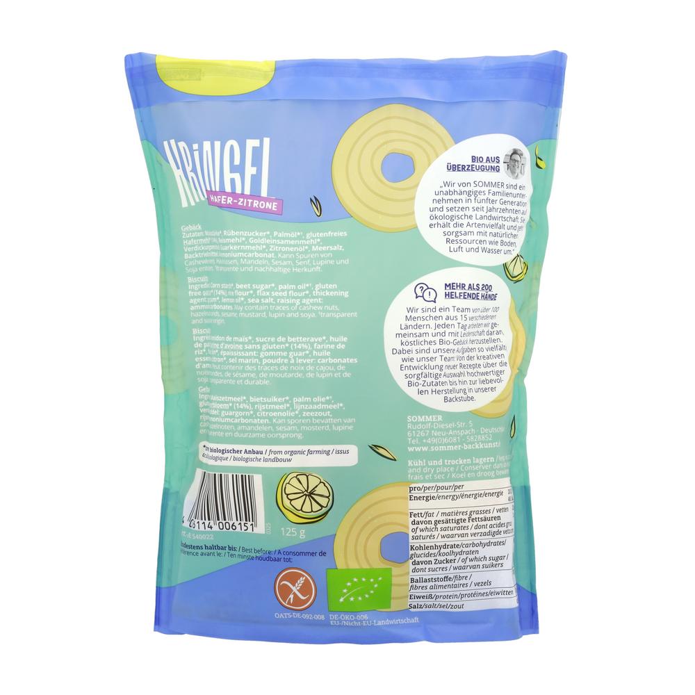Hafer-Zitronen-Kringel glutenfrei 125 g