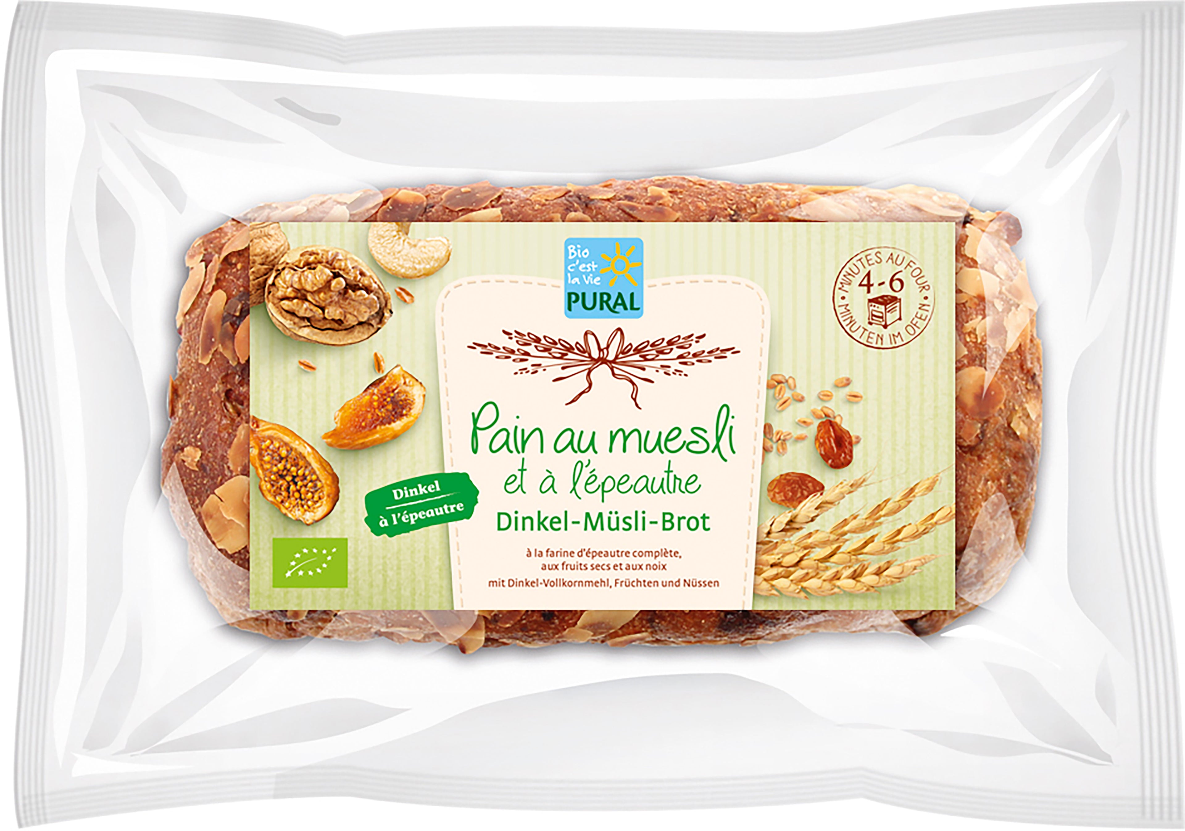 Dinkel Müsli-Brot zum Aufbacken 620 g