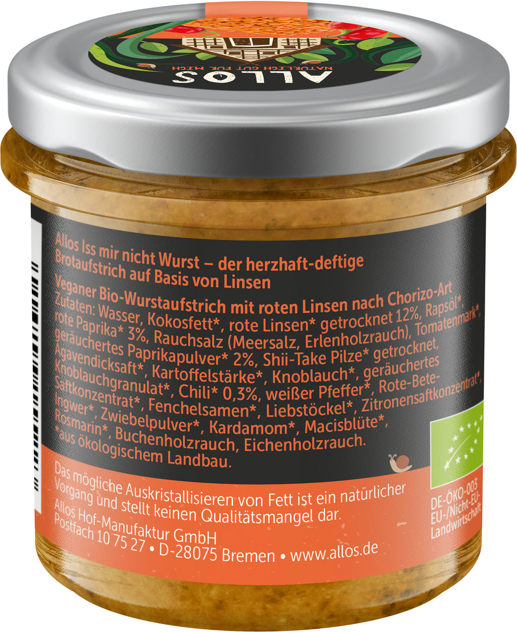 Aufstrich Iss mir nicht Wurst Chorizo 135 g