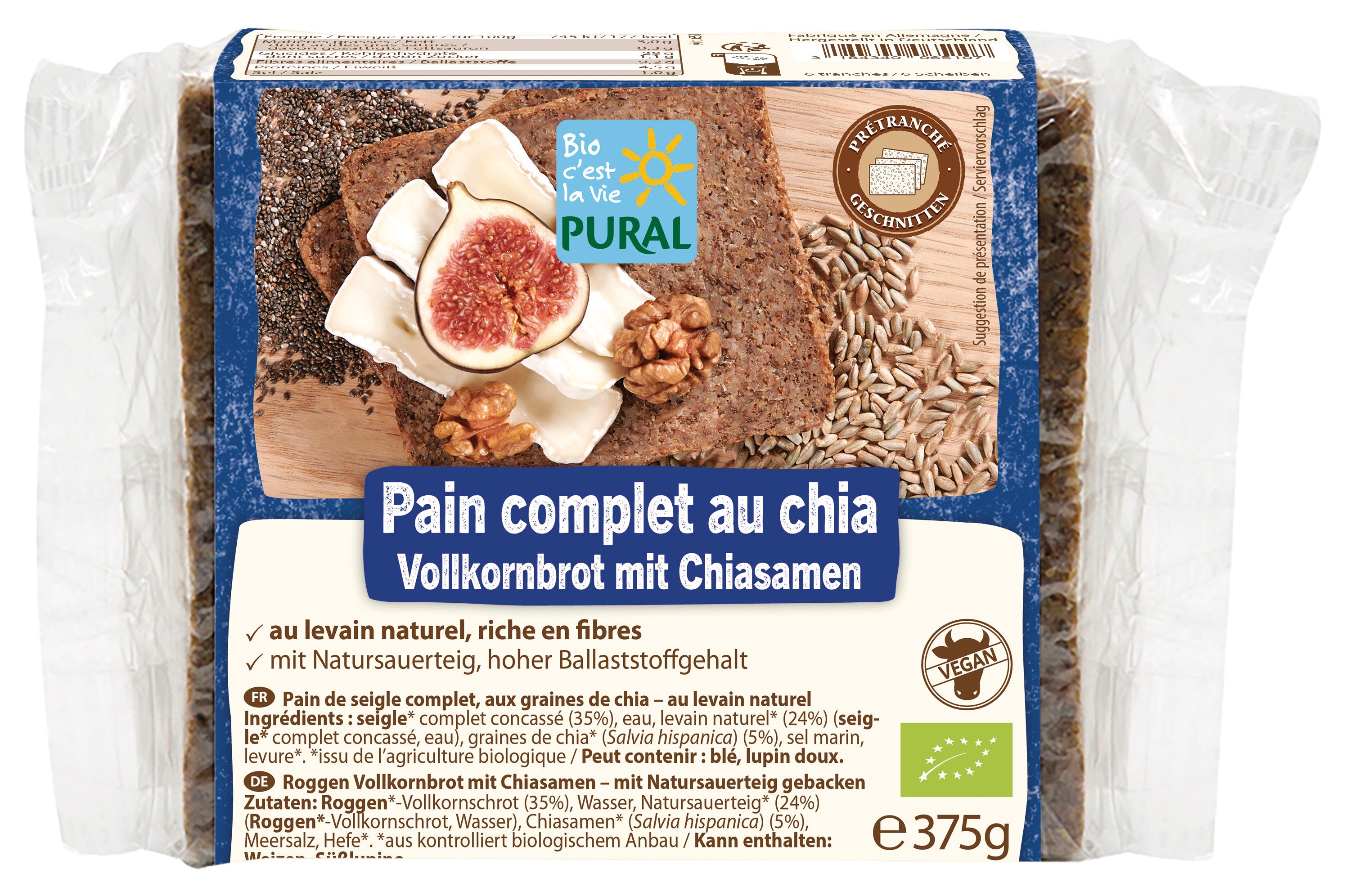 Vollkornbrot mit Chiasamen 375 g