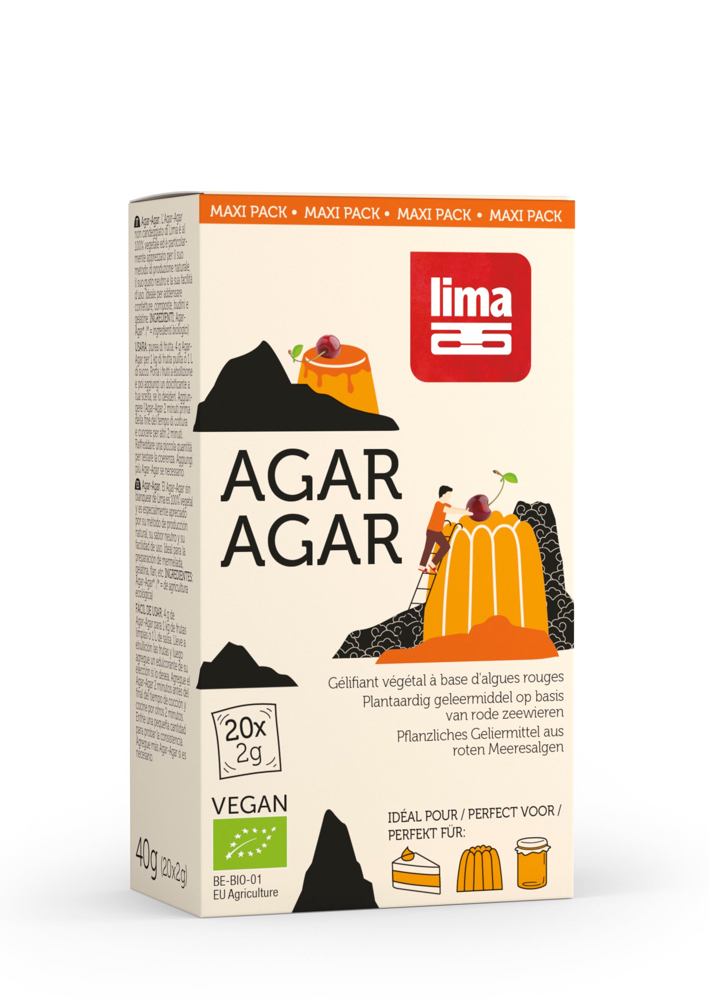 Agar-Agar Pulver Maxi Pack 20x2g