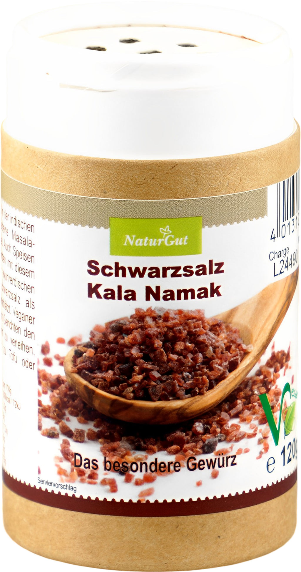 Kala Namak Schwarzsalz gemahlen im Streuer 120 g