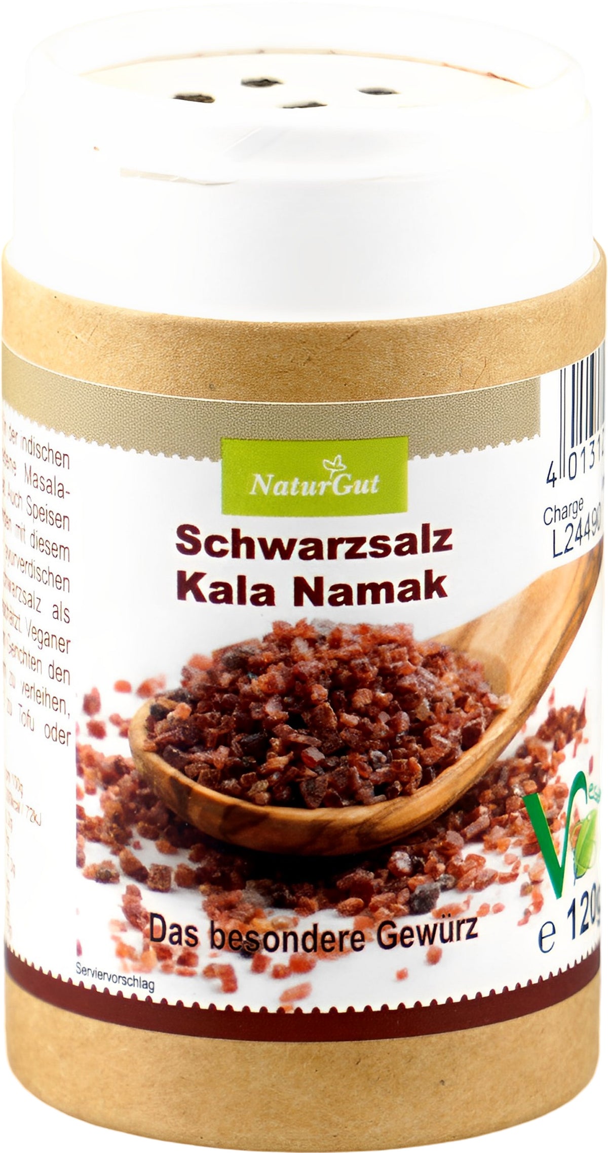 Kala Namak Schwarzsalz gemahlen im Streuer 120 g