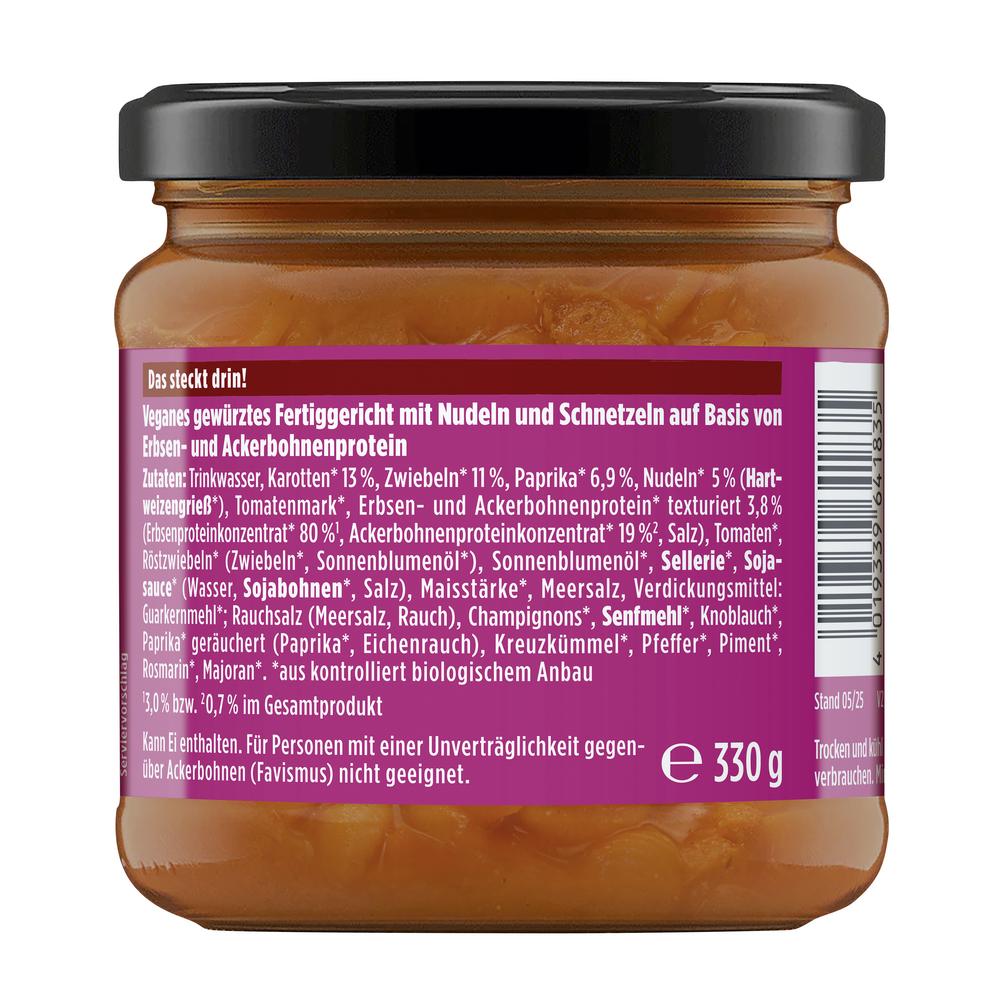 Veggie Gulasch mit Gnocchi Nudeln im Glas 330 g