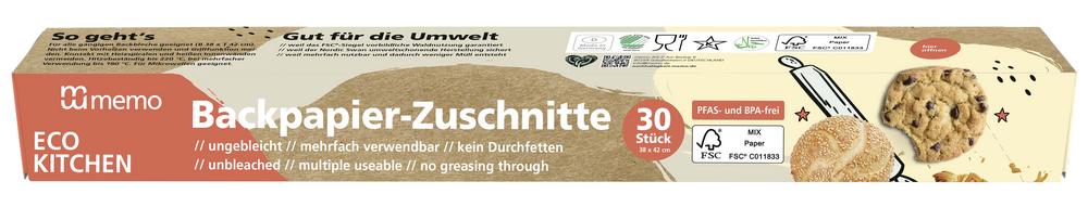Backpapier-Zuschnitte ungebleicht PFAS-frei + BPA-frei 30x42cm 30 Bögen 1 Stk
