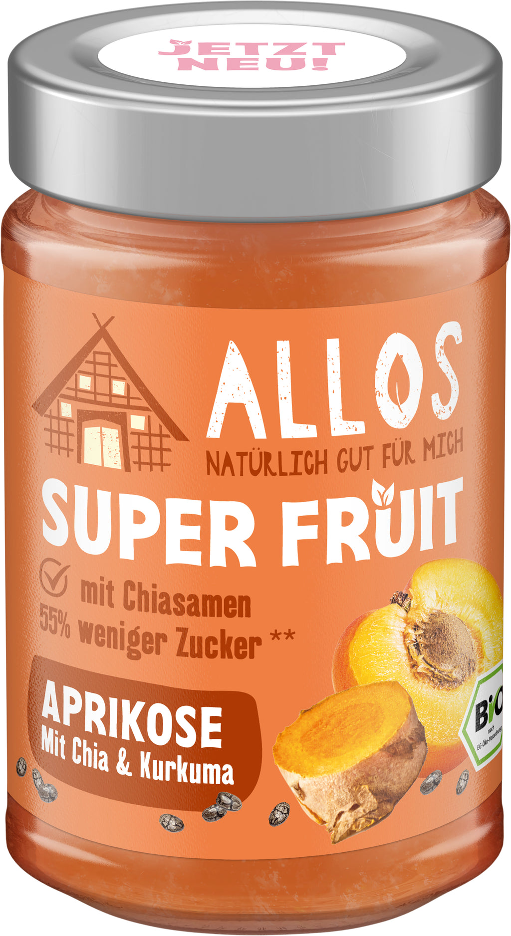 Super Fruit Aprikose mit Chia&Kurkuma Aufstrich 200 g