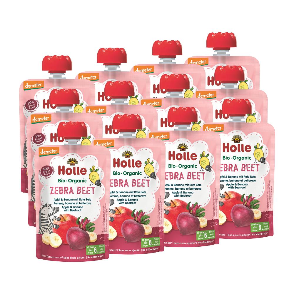 Pouchy Zebra Beet demeter Apfel,Banane,rote Bete 100 g
