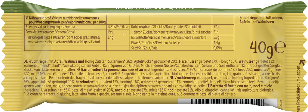 Frucht-Riegel Apfel Walnuss 40 g