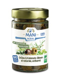 Grüne & Kalamata Oliven al naturale mit Medit. Krä 175 g