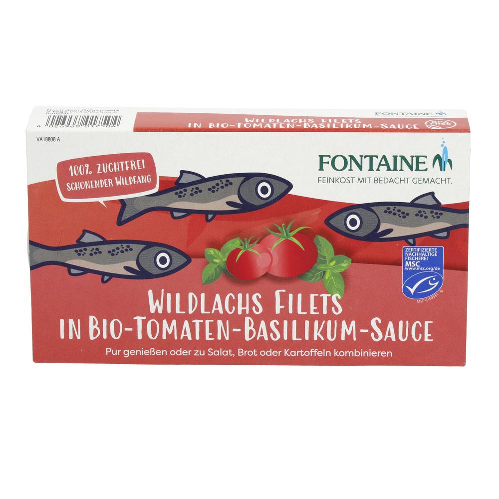 Wildlachsfilet in Bio-Tomaten-Basilikum-Creme 200 g