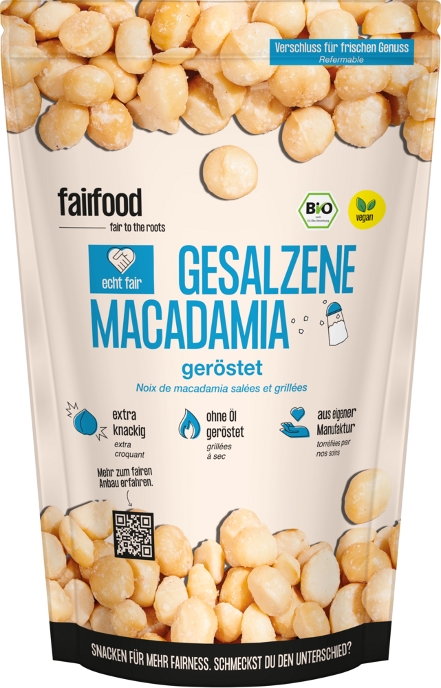 Macadamia geröstet & gesalzen Doypack 125 g