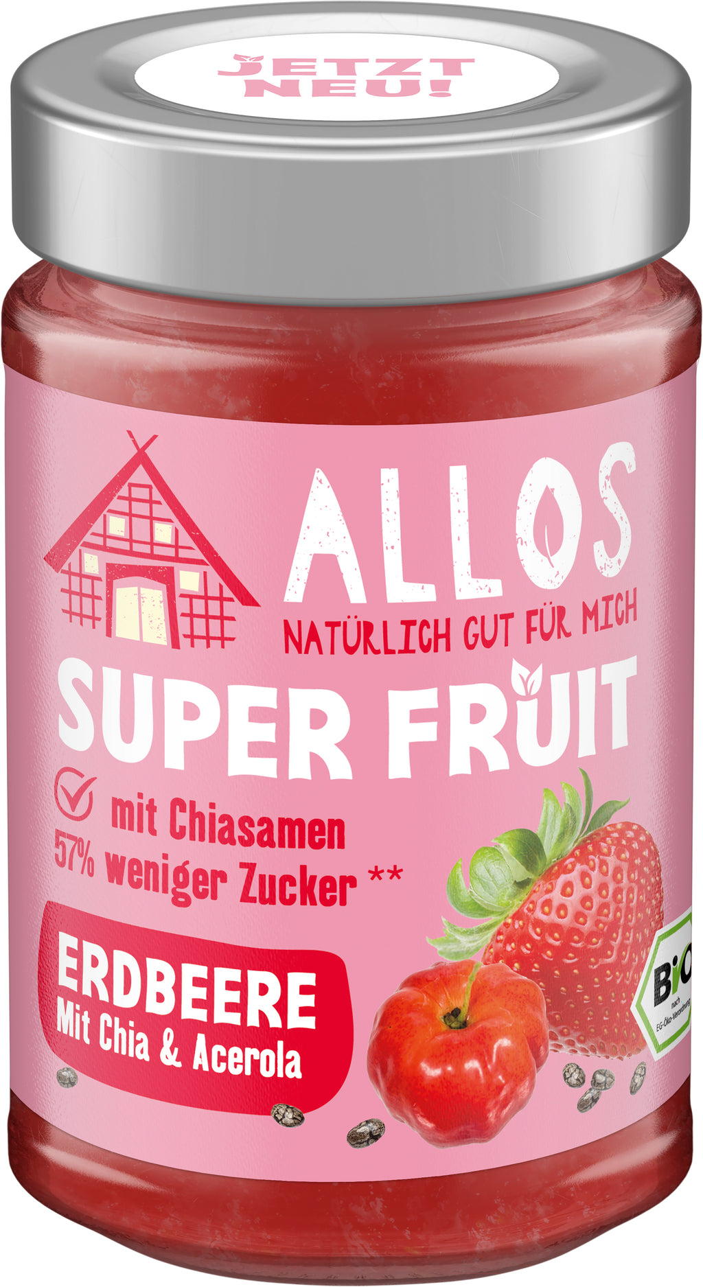 Super Fruit Erdbeere mit Chia&Acerola Aufstrich 200 g
