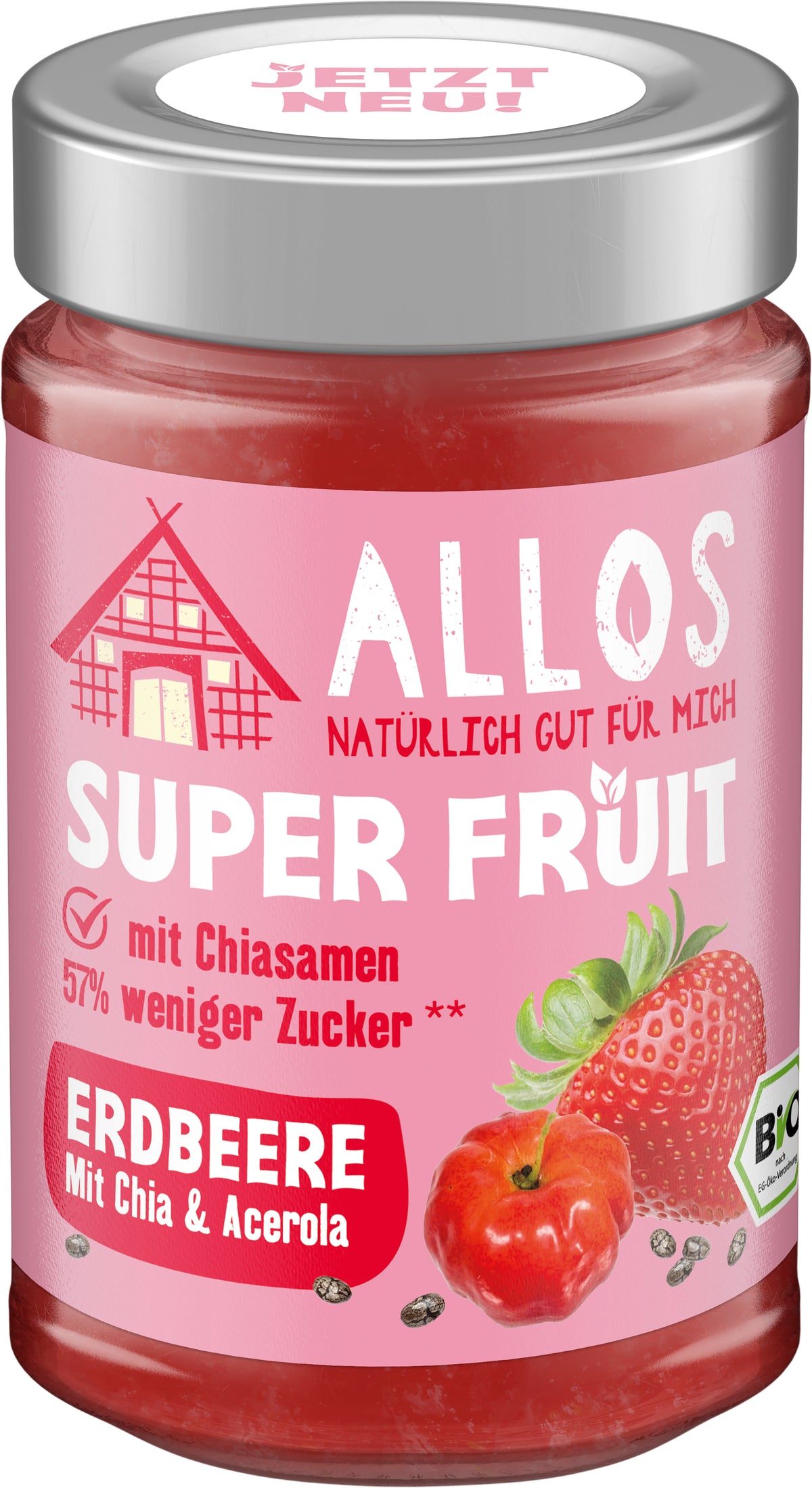Super Fruit Erdbeere mit Chia&Acerola Aufstrich 200 g