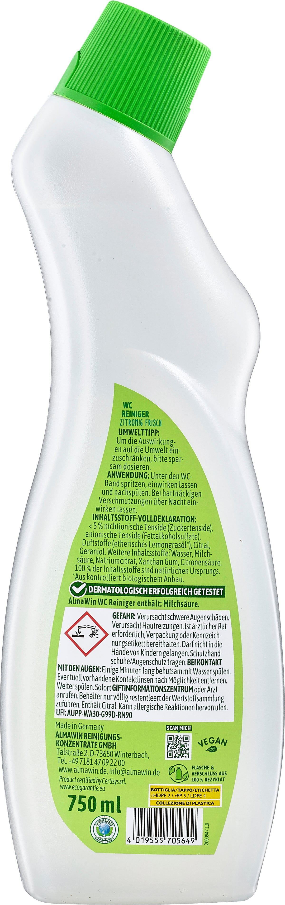 WC Reiniger zitronig frisch 750 ml