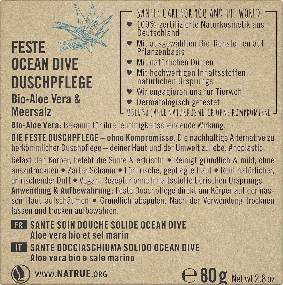 Feste Duschpflege Ocean Dive Bio-Aloe Vera & Meers 80 g