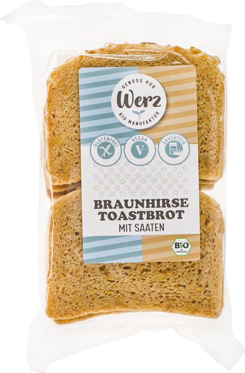 Braunhirse Toastbrot mit Saaten 250 g