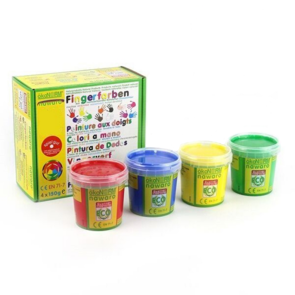 Fingerfarben 4er Set A rot,gelb,grün,blau 4erStk