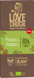 RAW Pistachio & Raspberry 80% Tafel 70 g