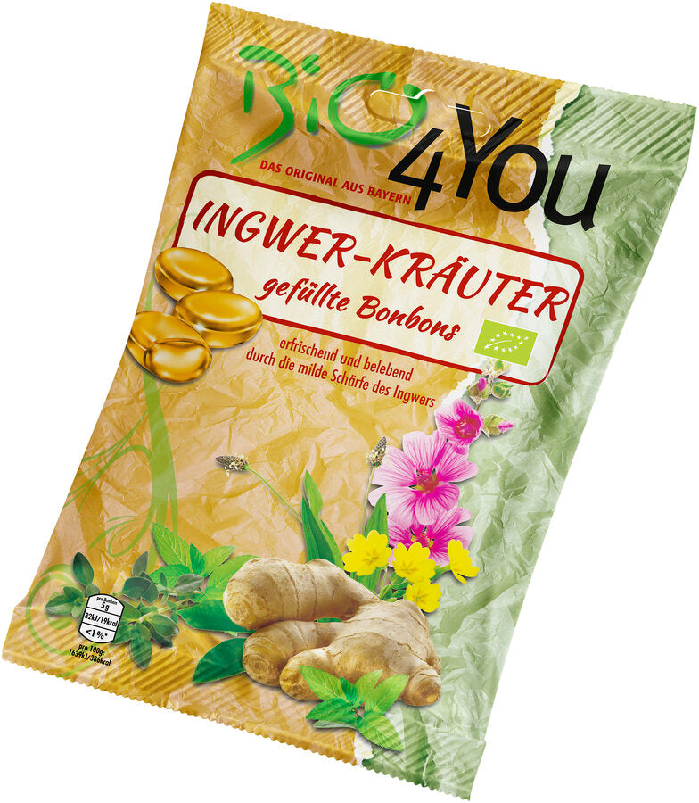 Ingwer-Kräuter-Bonbons gefüllt 75 g