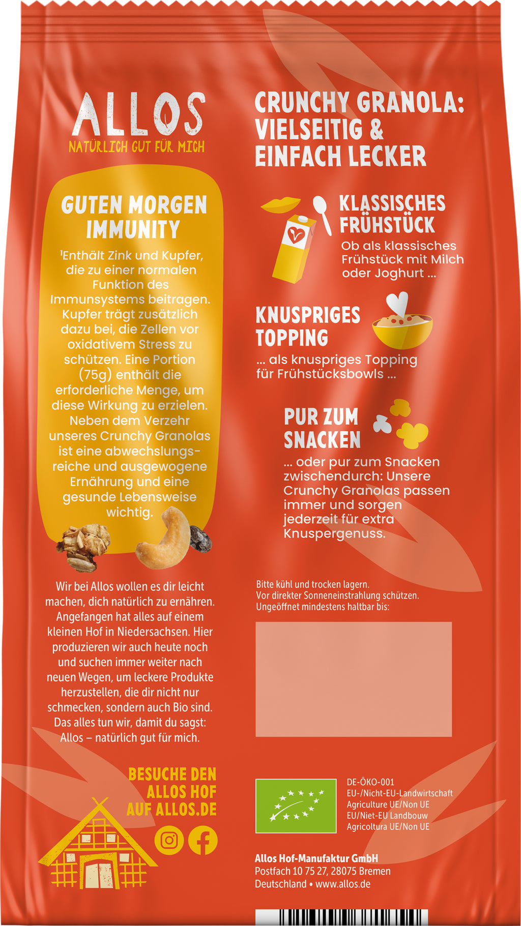 Crunchy Granola Immunity 375 g