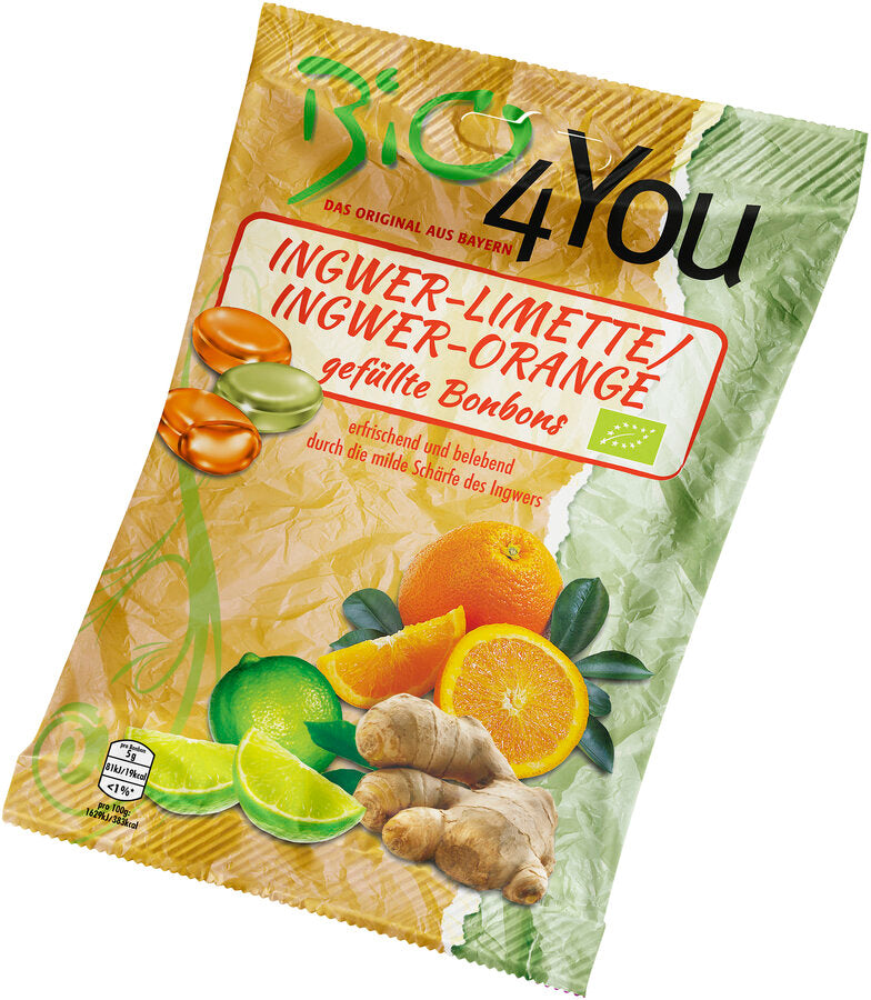 Ingwer-Limette & -Orange Bonbons gefüllt 75 g