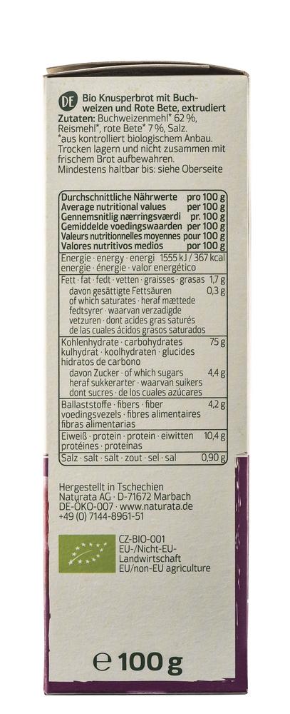 Knusperbrot Buchweizen & Rote Bete 100 g