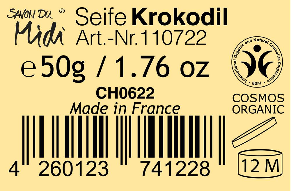 Krokodilformseife Lemongrass-Öl 50 g