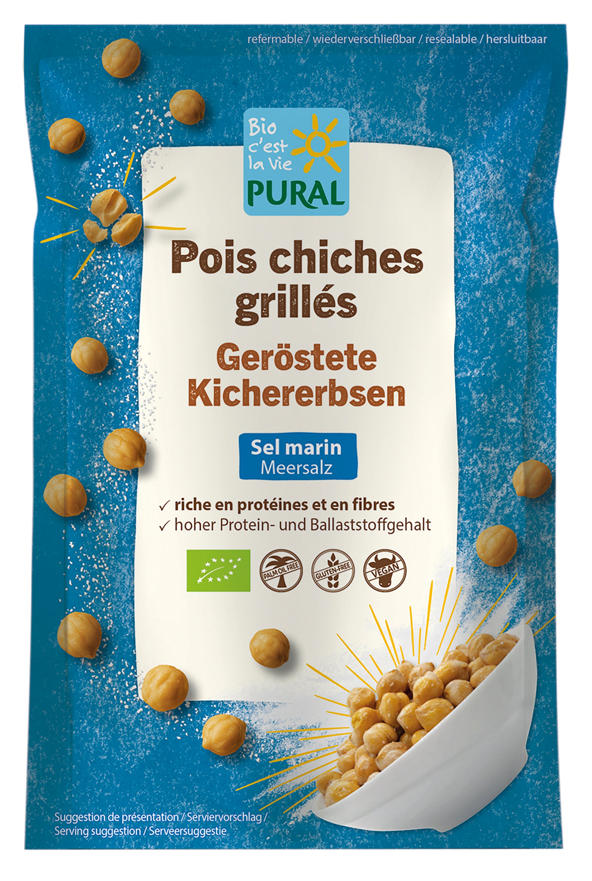 Geröstete Kichererbsen Meersalz 90 g